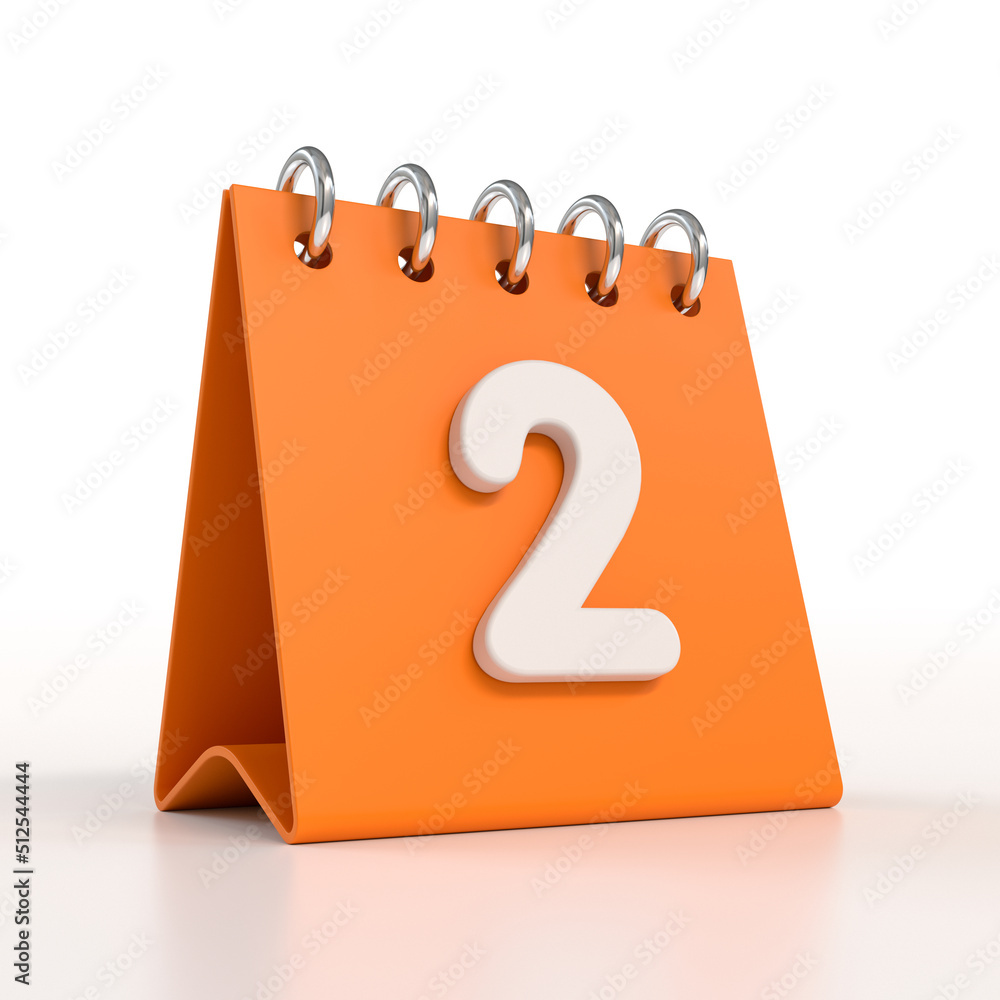 Aufkleber daily calendar plan icon with number. 3d rendering
