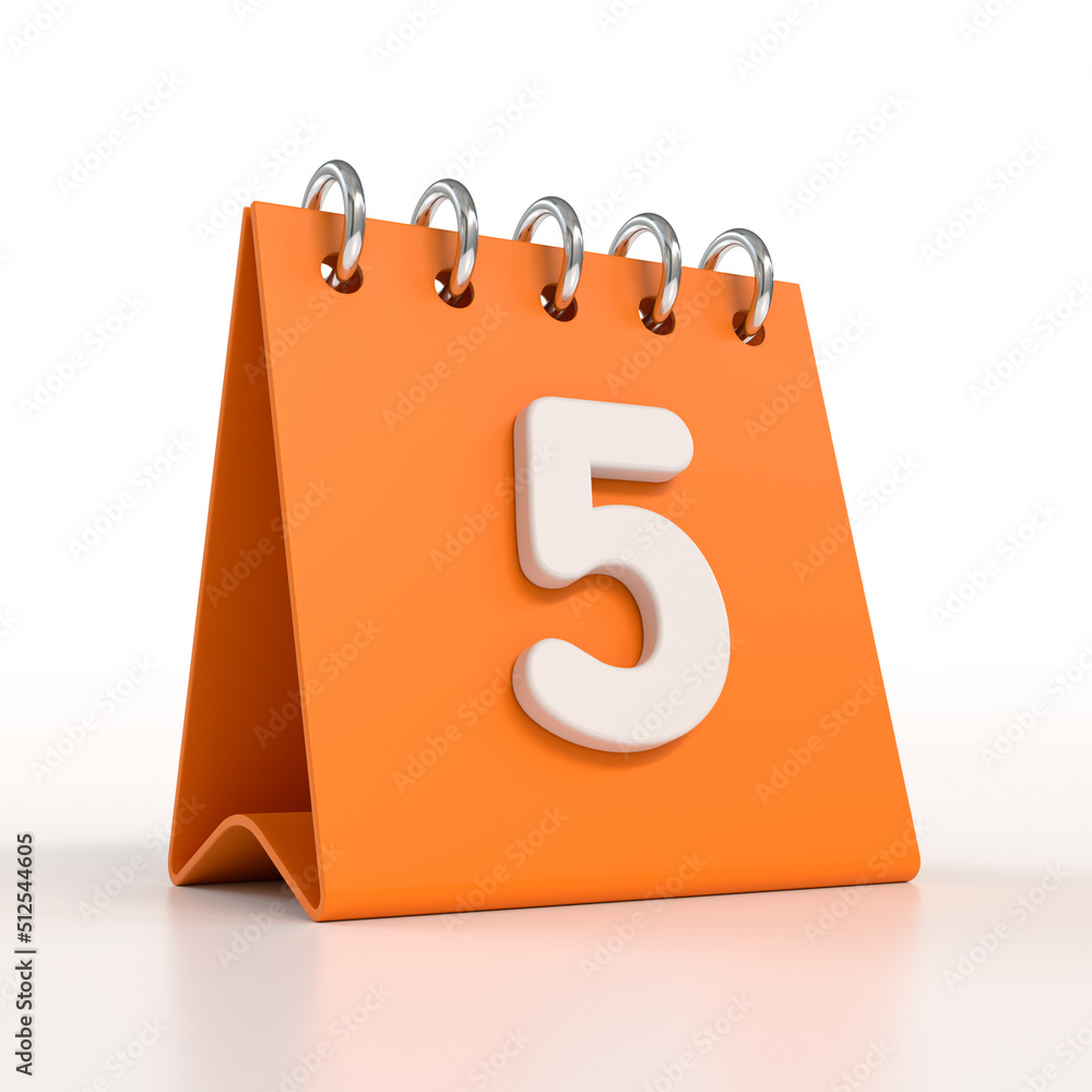 Aufkleber daily calendar plan icon with number. 3d rendering