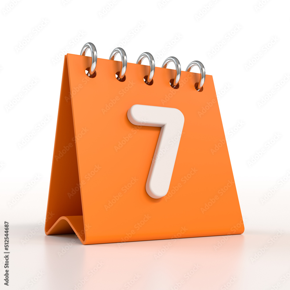 Aufkleber daily calendar plan icon with number. 3d rendering