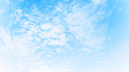 Blue sky and bright clouds at Jeju Island, Korea