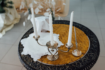 table setting in a restaurant