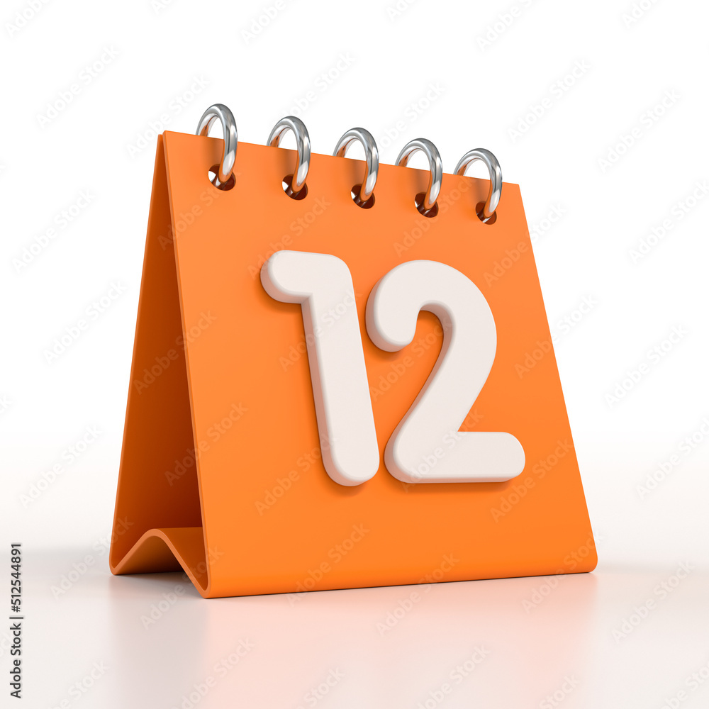 Aufkleber daily calendar plan icon with number. 3d rendering