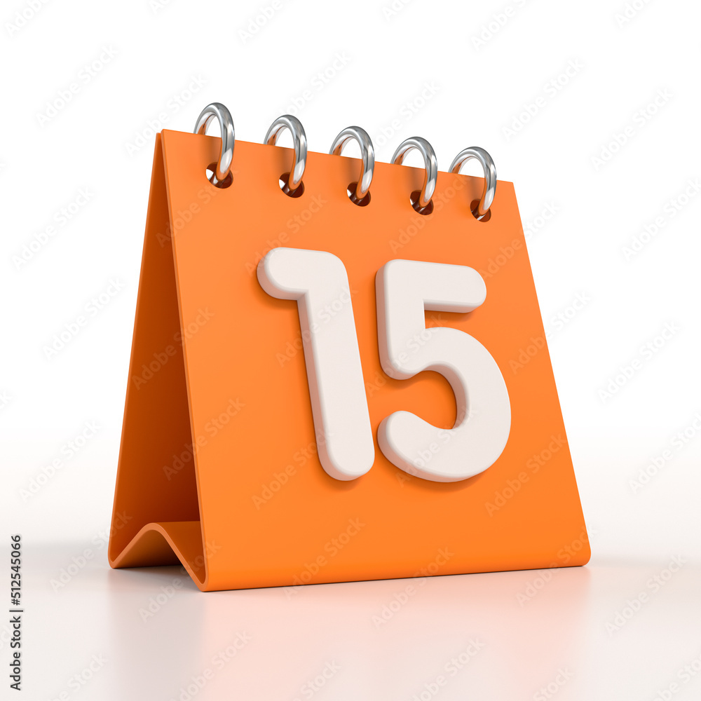 Aufkleber daily calendar plan icon with number. 3d rendering