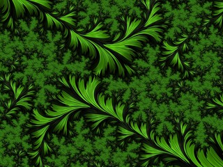 Naklejka na ściany i meble Beautiful fractal floral art. Computer generated graphics