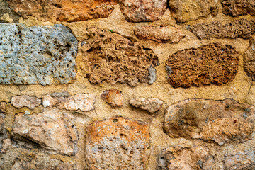 Old Stone Wall Texture.  Brick Background