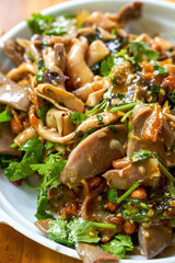 A delicious Chinese dish, cold goose innards