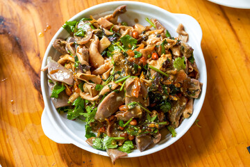 A delicious Chinese dish, cold goose innards