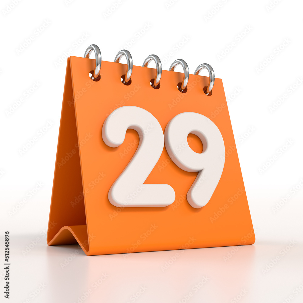 Aufkleber daily calendar plan icon with number. 3d rendering
