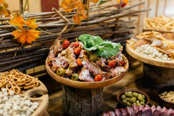 dried herbs and spices on the market