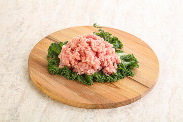 Raw pork minced meat for cooking
