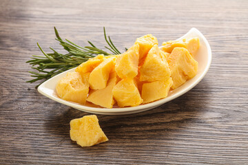 Pieces of delicous parmesan cheese