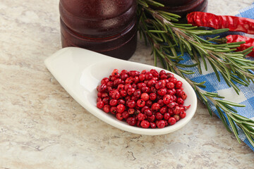 Red pepper corn seeds aroma