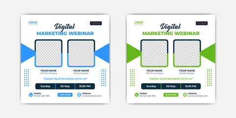 Digital business webinar social media post