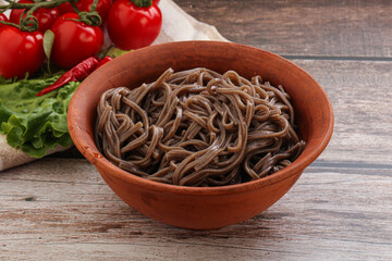 Asian cuisine - soba in the bowl