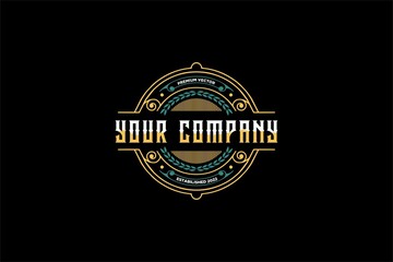 Obraz premium PREMIUM WHEAT LOGO VECTOR VINTAGE