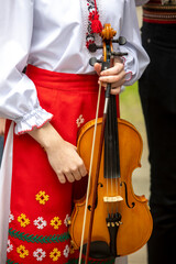 Young musician in a Chisinau park, Moldova