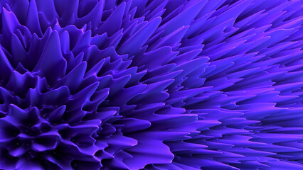 Spiky Abstract 3D Backgrounds. Futuristic texture 3D illustration.