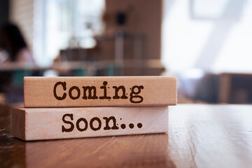 Coming Soon. Motivational inspirational business marketing words quotes lettering typography concept