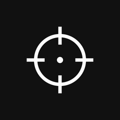 Target icon on grey background