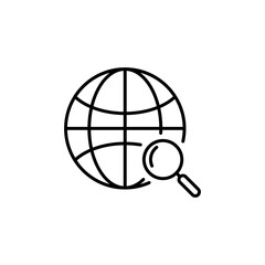 Global search icon isolated on white background eps 10