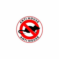 Anti Mouse sign, pest control icon mouse and rats. vector illustration eps 10