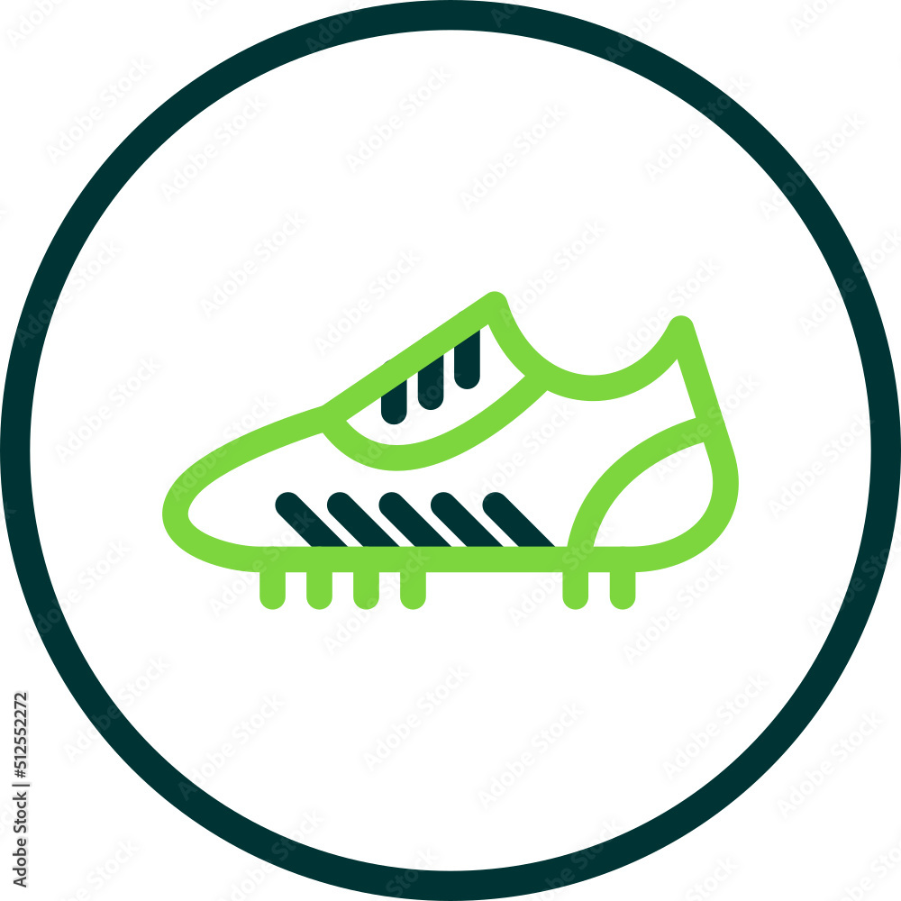 Poster football boots icon