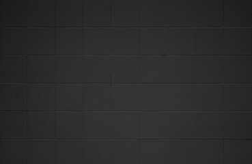 Black tile high resolution real photo. Brick seamless pattern texture square floor ceramic tiles interior room background.