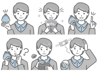 お金に関する色々　中年男性（私服）