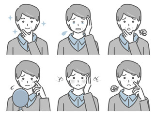 肌に関する色々　中年男性（私服）