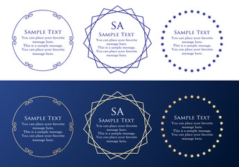 天体をイメージしたフレーム。おしゃれな見出し。豪華なフレーム。