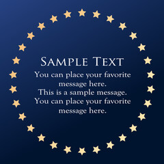 天体をイメージしたフレーム。おしゃれな見出し。豪華なフレーム。