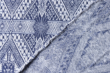 Dense gray fabric with geometric seamless pattern
