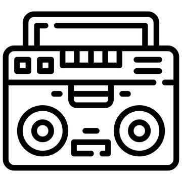 recommend clip art: BOOMBOX line icon,linear,outline,graphic,illustration