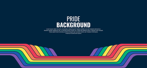 LGBT pride abstract background. Vector background with rainbow colors. Vector Banner Template for Pride Month
