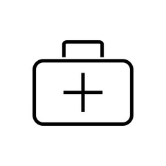 Obraz premium Medical box Icon. First aid bag. Vector.
