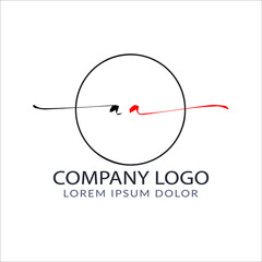 Letter  a shape logo Free Vector 