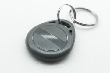 RFID tag key chain. Plastic cloned non-contact electronic radio key for intercom. NFC tag....