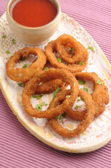 Onion rings, teatime fried snack