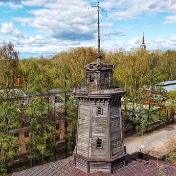 Old fire tower in Ostashkov