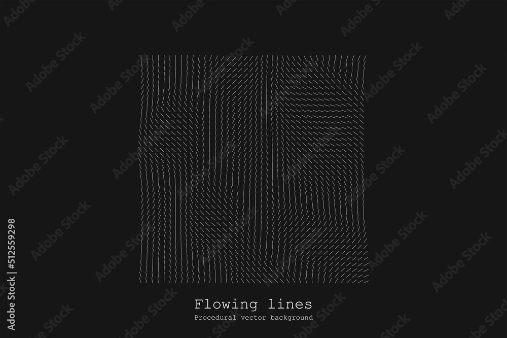 Poster abstract line matrix pattern. noise flow dynamic.