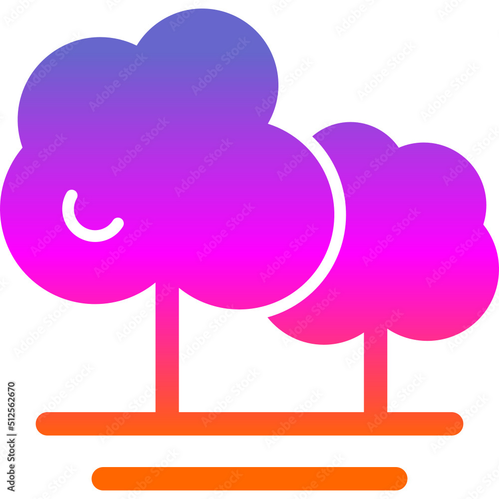 Sticker forest icon