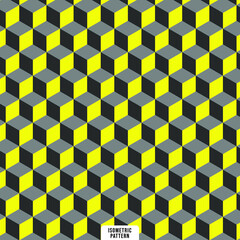Geometrical cubes pattern, vector texture