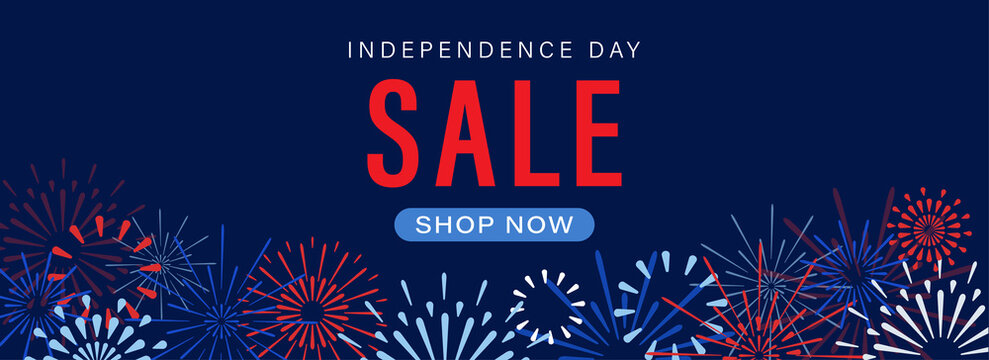 4th of July, American Independence Day banner for sale, discount, advertisement, web