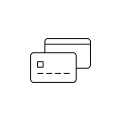 Fototapeta premium Credit Card, Payment Thin Line Icon Vector Illustration Logo Template. Suitable For Many Purposes.
