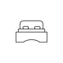 Bed, Bedroom Thin Line Icon Vector Illustration Logo Template. Suitable For Many Purposes.
