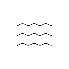 Ocean, Water, River, Sea Thin Line Icon Vector Illustration Logo Template. Suitable For Many Purposes.