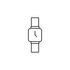 Watch, Wristwatch, Clock, Time Thin Line Icon Vector Illustration Logo Template. Suitable For Many Purposes.