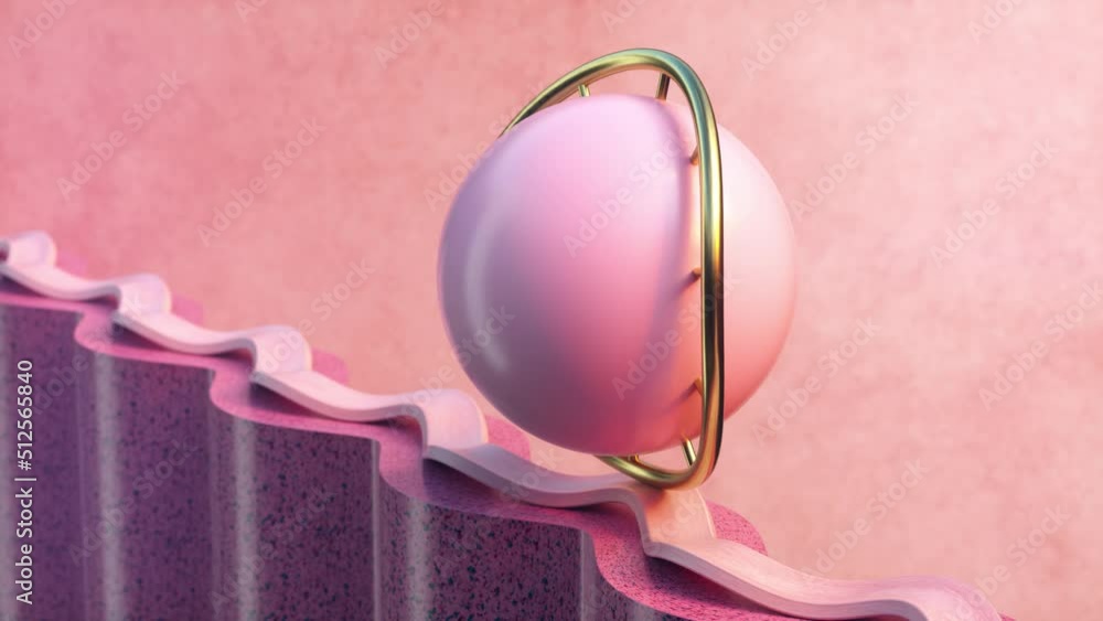 Poster 4k video animation. animated looped background of a sphere moving.
