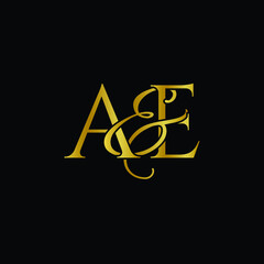 A and E , AE logo initial vector mark , AE luxury logo