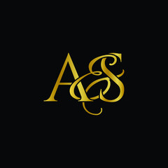 A and S , AS logo initial vector mark , AS luxury logo